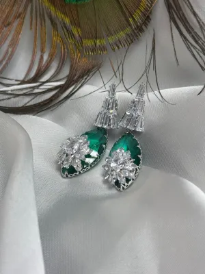 Zircon Emerald Earrings